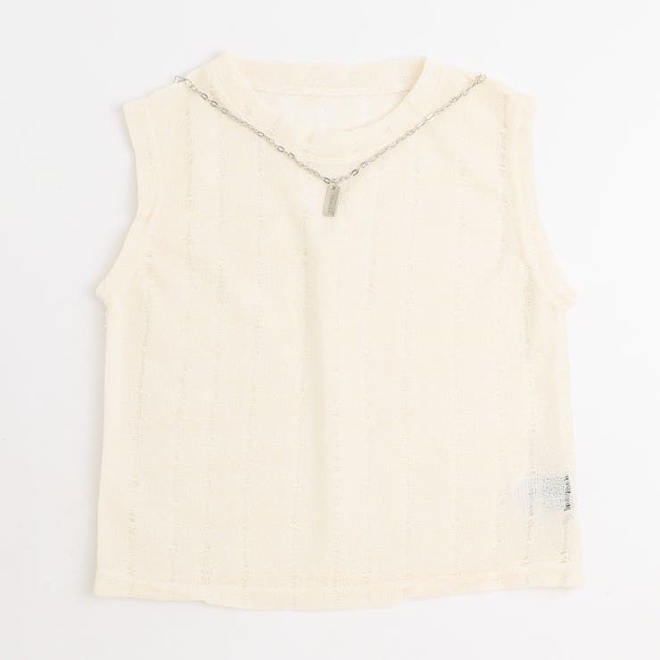 【ネックレス付】ダメージノースリーブトップス | URBAN CHERRY | 詳細画像5 