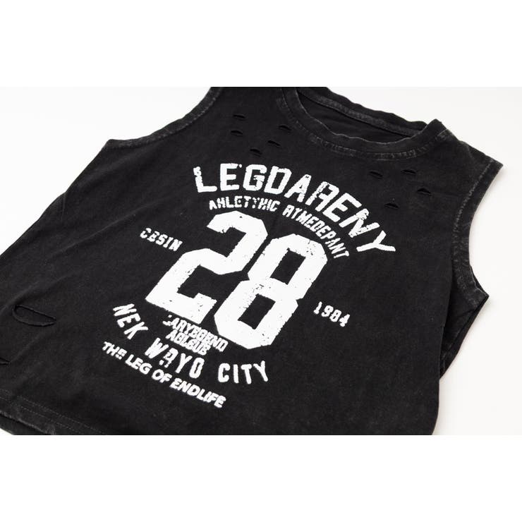 ダメージピグメントノースリーブロゴトップス | URBAN CHERRY | 詳細画像10 