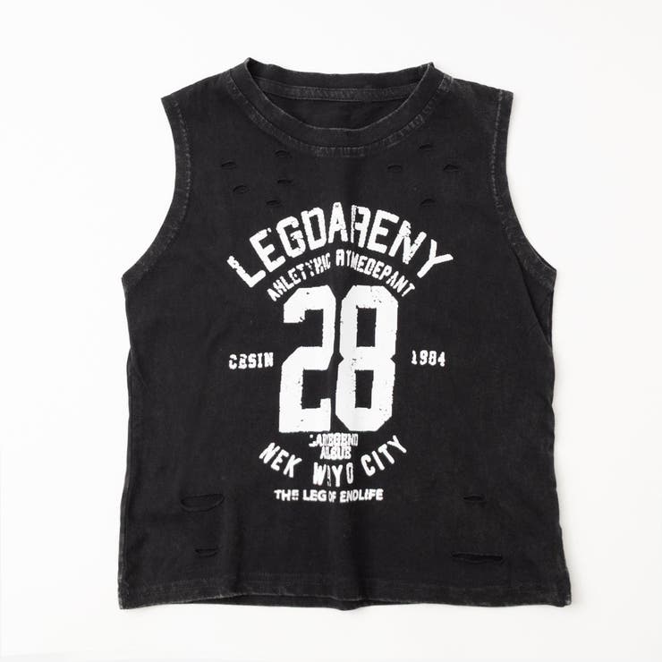 ダメージピグメントノースリーブロゴトップス | URBAN CHERRY | 詳細画像2 