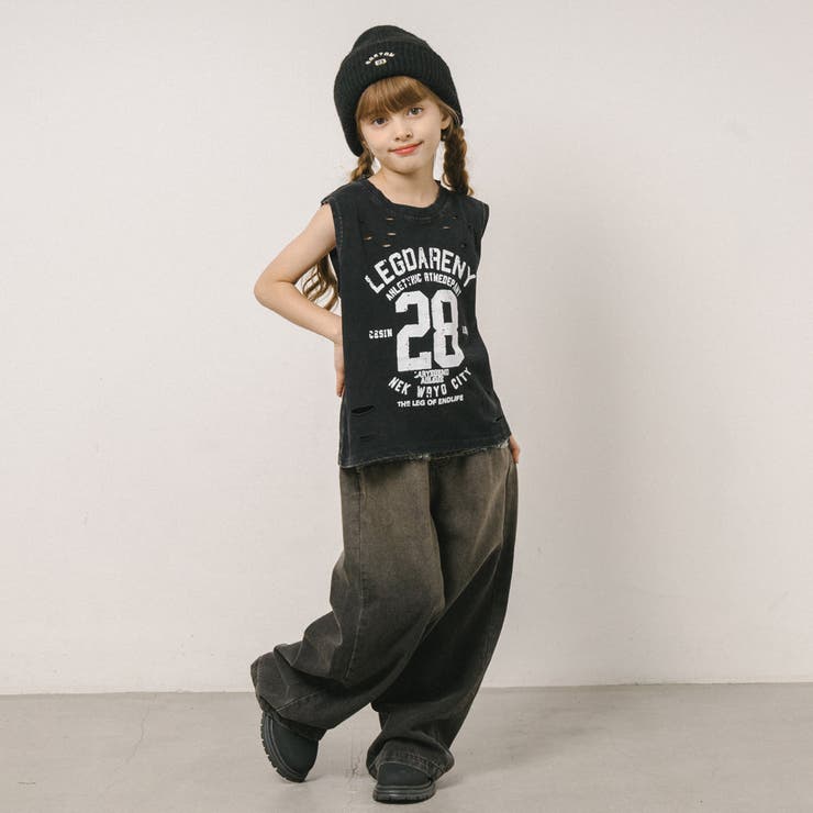 ダメージピグメントノースリーブロゴトップス | URBAN CHERRY | 詳細画像3 