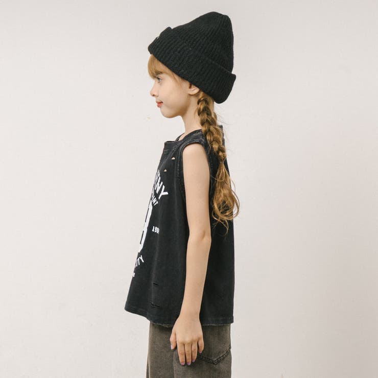 ダメージピグメントノースリーブロゴトップス | URBAN CHERRY | 詳細画像5 