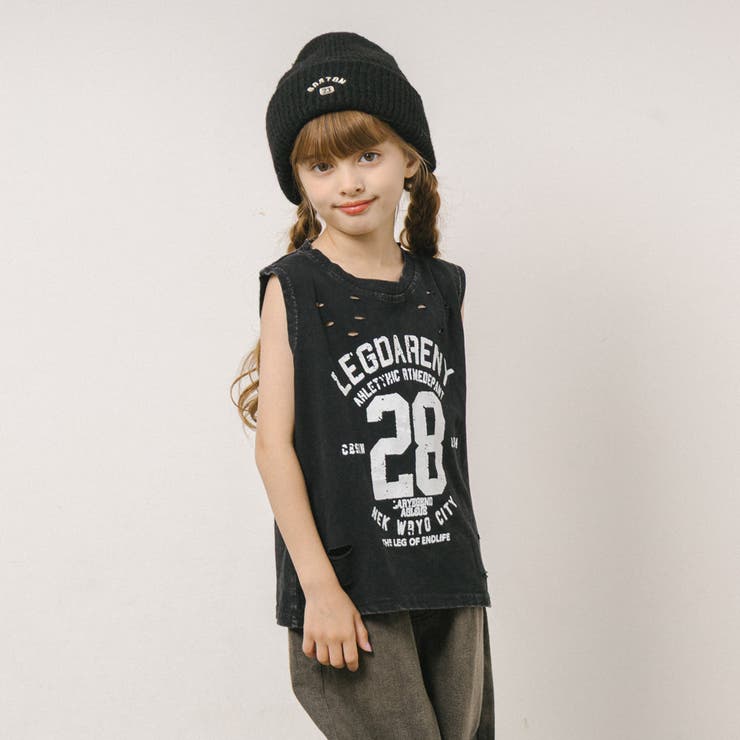 ダメージピグメントノースリーブロゴトップス | URBAN CHERRY | 詳細画像7 