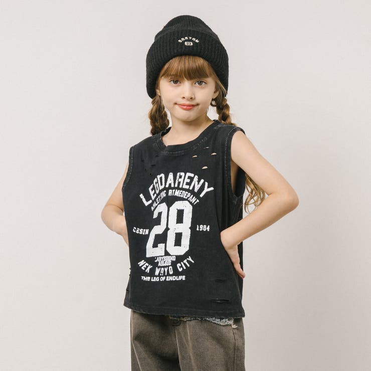 ダメージピグメントノースリーブロゴトップス | URBAN CHERRY | 詳細画像8 