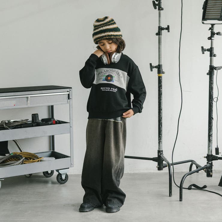 【POLAROAD/ポーラロード】配色切り替えロゴオーバーサイズトレーナー | URBAN CHERRY | 詳細画像12