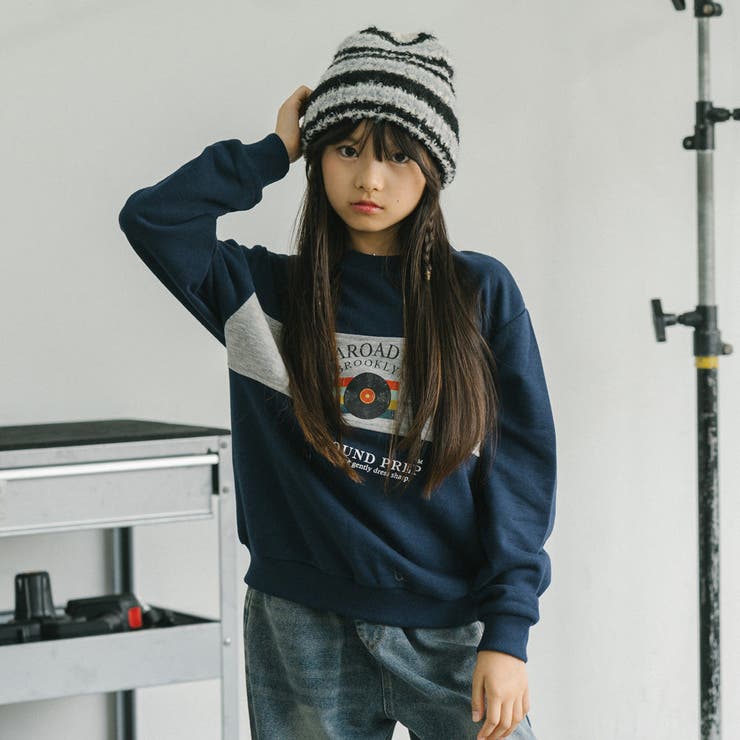 【POLAROAD/ポーラロード】配色切り替えロゴオーバーサイズトレーナー | URBAN CHERRY | 詳細画像17