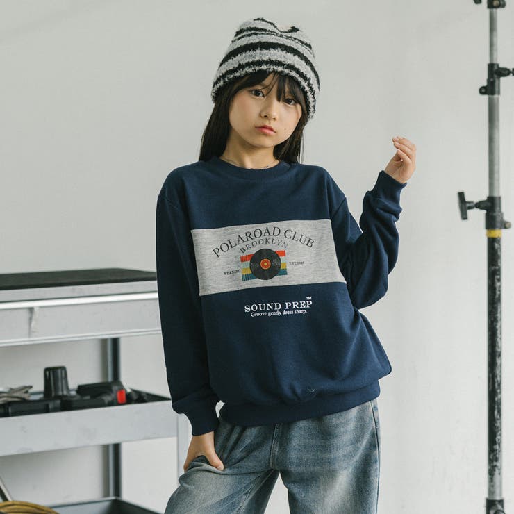 【POLAROAD/ポーラロード】配色切り替えロゴオーバーサイズトレーナー | URBAN CHERRY | 詳細画像18