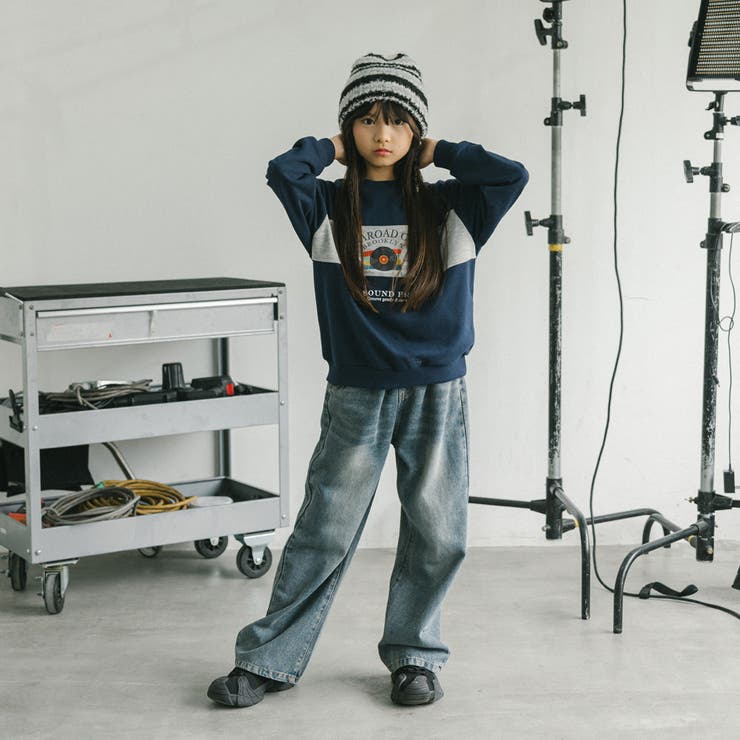 【POLAROAD/ポーラロード】配色切り替えロゴオーバーサイズトレーナー | URBAN CHERRY | 詳細画像20