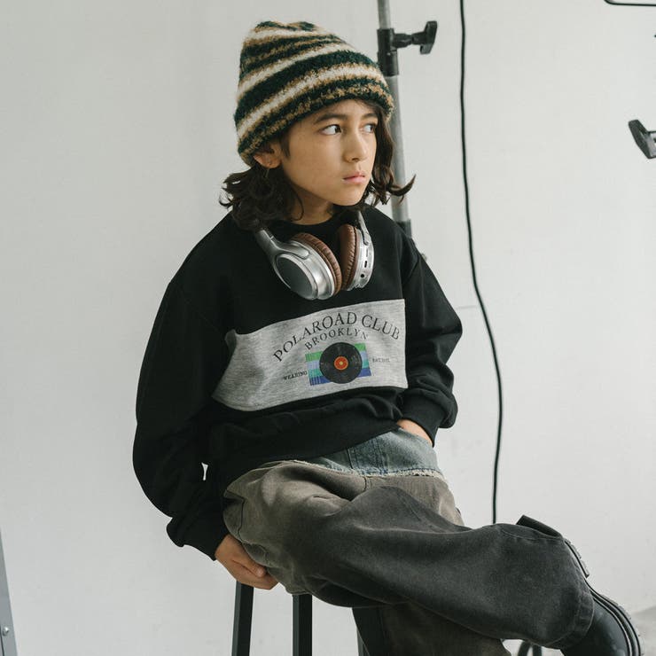 【POLAROAD/ポーラロード】配色切り替えロゴオーバーサイズトレーナー | URBAN CHERRY | 詳細画像35