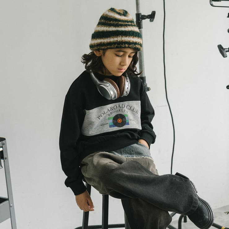 【POLAROAD/ポーラロード】配色切り替えロゴオーバーサイズトレーナー | URBAN CHERRY | 詳細画像36