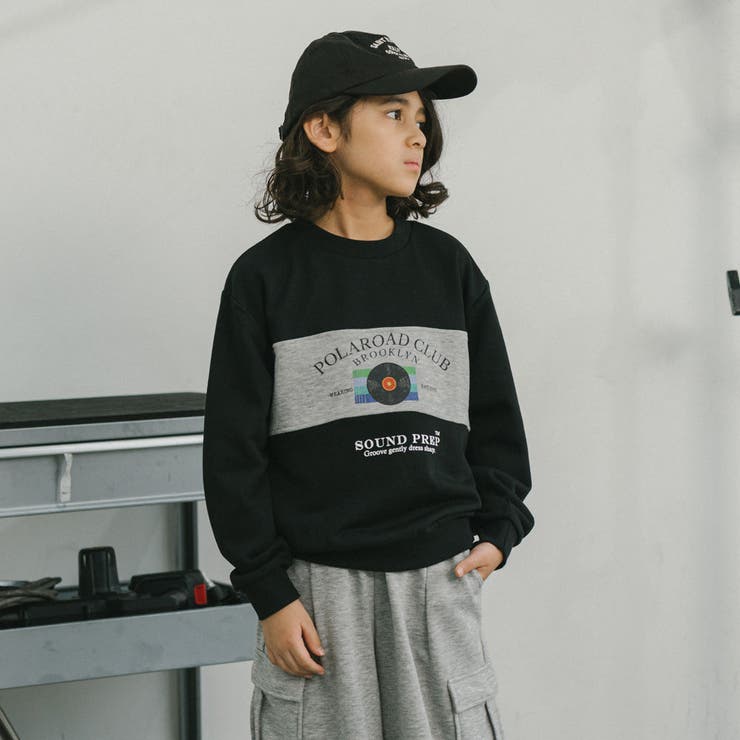 【POLAROAD/ポーラロード】配色切り替えロゴオーバーサイズトレーナー | URBAN CHERRY | 詳細画像4