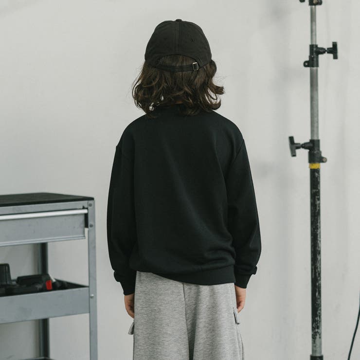 【POLAROAD/ポーラロード】配色切り替えロゴオーバーサイズトレーナー | URBAN CHERRY | 詳細画像9