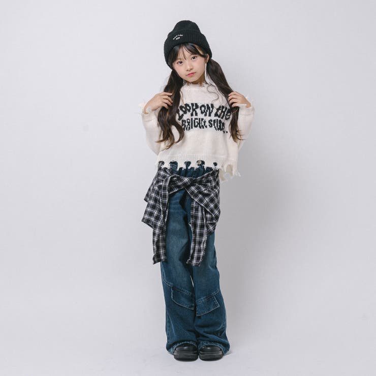 【軽量なのに暖かい"かるポカ"素材】フロントロゴダメージニット | URBAN CHERRY | 詳細画像16 