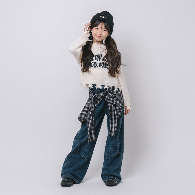 【軽量なのに暖かい"かるポカ"素材】フロントロゴダメージニット | URBAN CHERRY | 詳細画像17 