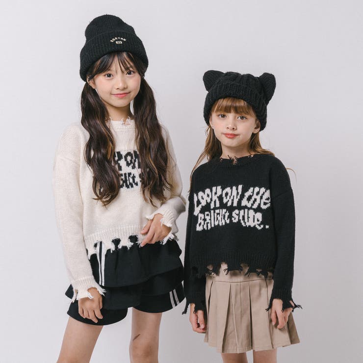 【軽量なのに暖かい"かるポカ"素材】フロントロゴダメージニット | URBAN CHERRY | 詳細画像18 