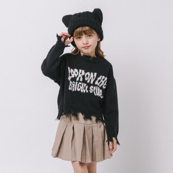 【軽量なのに暖かい"かるポカ"素材】フロントロゴダメージニット | URBAN CHERRY | 詳細画像20 