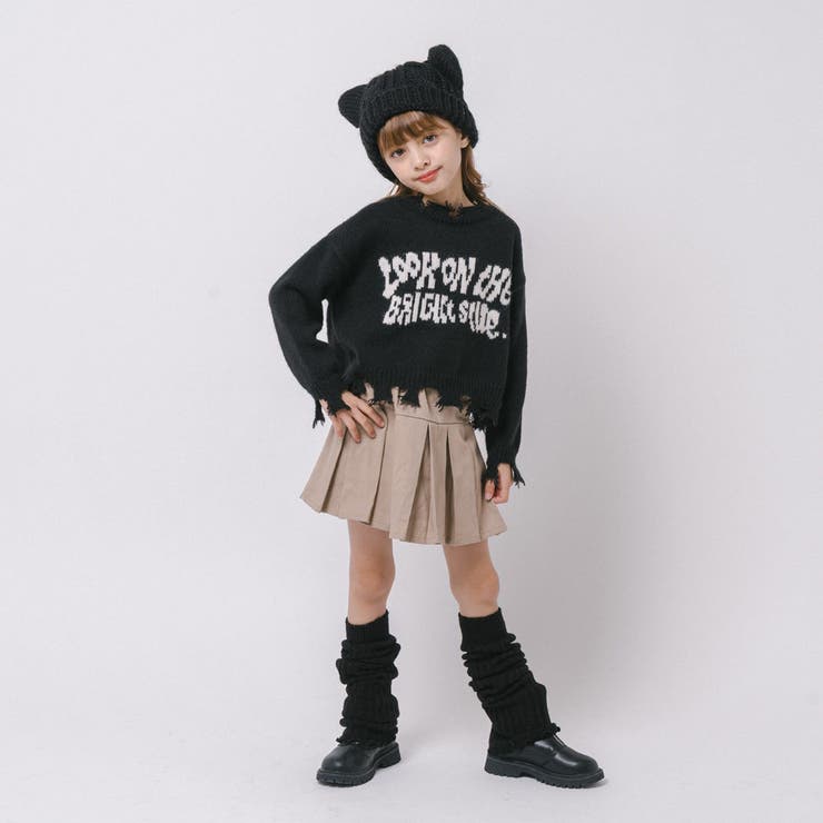 【軽量なのに暖かい"かるポカ"素材】フロントロゴダメージニット | URBAN CHERRY | 詳細画像22 