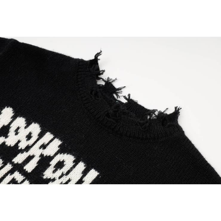 【軽量なのに暖かい"かるポカ"素材】フロントロゴダメージニット | URBAN CHERRY | 詳細画像23 