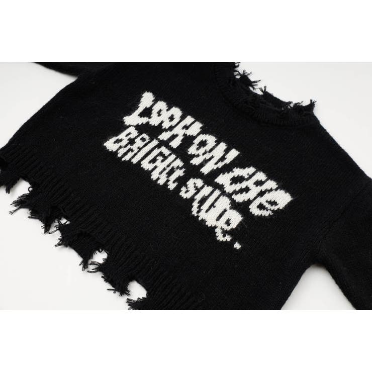 【軽量なのに暖かい"かるポカ"素材】フロントロゴダメージニット | URBAN CHERRY | 詳細画像24 