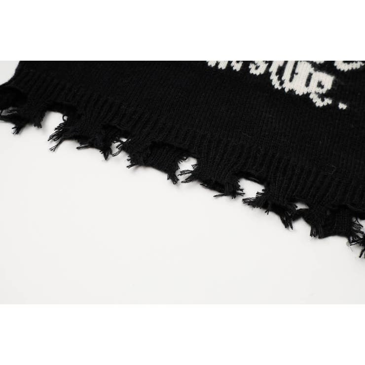 【軽量なのに暖かい"かるポカ"素材】フロントロゴダメージニット | URBAN CHERRY | 詳細画像25 