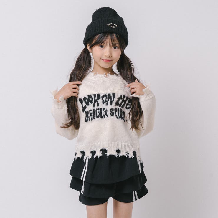 【軽量なのに暖かい"かるポカ"素材】フロントロゴダメージニット | URBAN CHERRY | 詳細画像4 