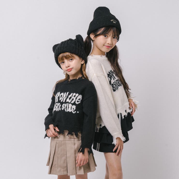 【軽量なのに暖かい"かるポカ"素材】フロントロゴダメージニット | URBAN CHERRY | 詳細画像43 