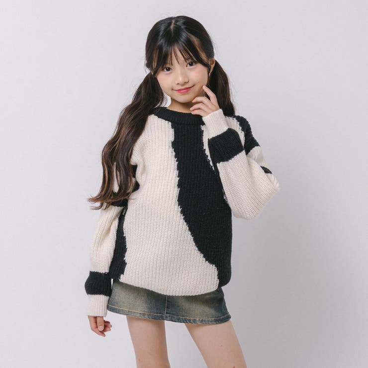 【軽量なのに暖かい"かるポカ"素材】ニュアンスカラーデザインニット | URBAN CHERRY | 詳細画像17 