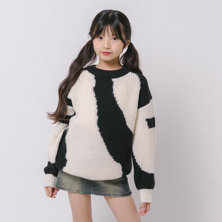 【軽量なのに暖かい"かるポカ"素材】ニュアンスカラーデザインニット | URBAN CHERRY | 詳細画像5 