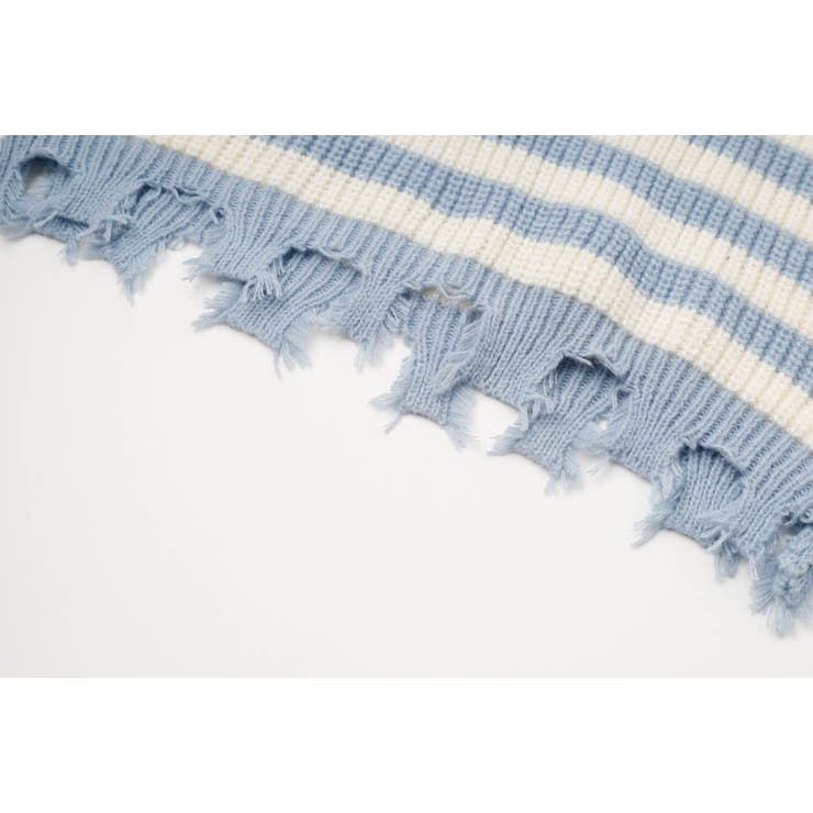 【軽量なのに暖かい"かるポカ"素材】ボーダーリラックスカットデザインニット | URBAN CHERRY | 詳細画像29 