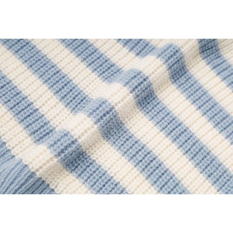 【軽量なのに暖かい"かるポカ"素材】ボーダーリラックスカットデザインニット | URBAN CHERRY | 詳細画像33 