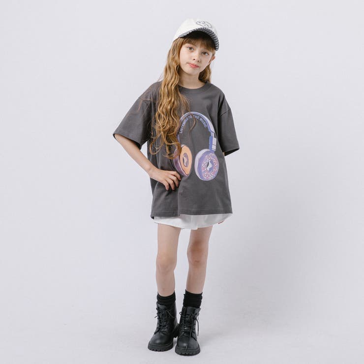ファンシードーナツヘッドホンプリントオーバーサイズTシャツ | URBAN CHERRY | 詳細画像13 