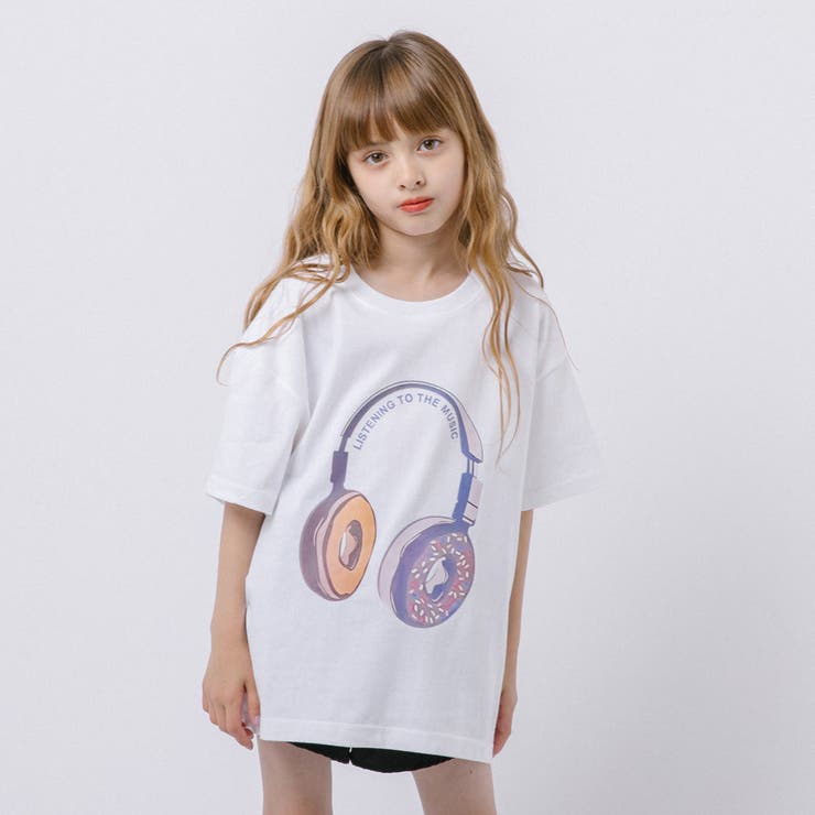 ファンシードーナツヘッドホンプリントオーバーサイズTシャツ | URBAN CHERRY | 詳細画像3 