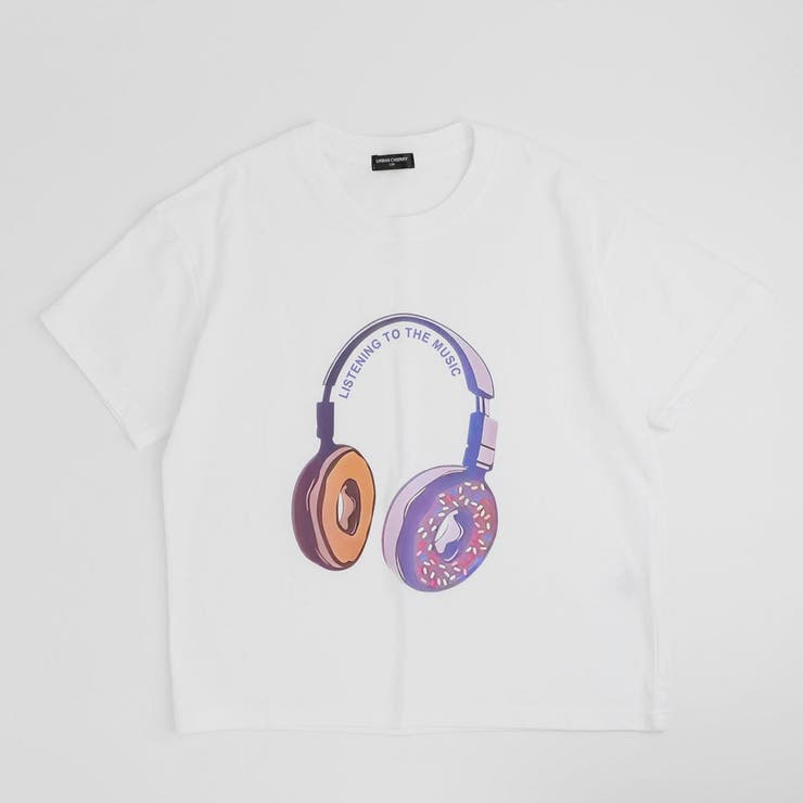 ファンシードーナツヘッドホンプリントオーバーサイズTシャツ | URBAN CHERRY | 詳細画像5 