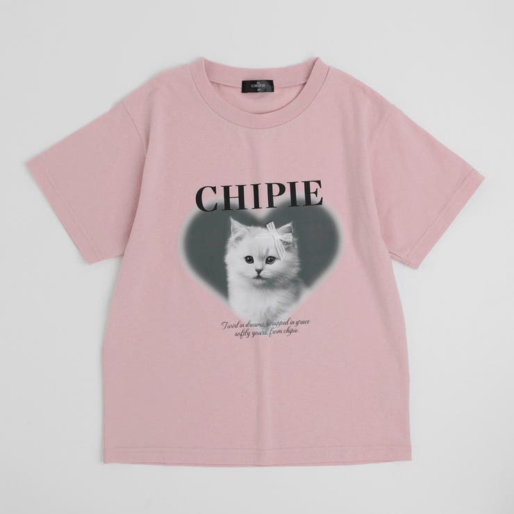 ピンク | 【CHIPIE/シピ】"ときめろT"(綿100%)キャットプリントTシャツ | URBAN CHERRY