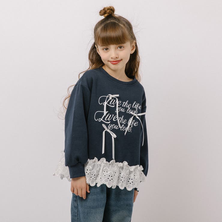 フレンチロゴプリントレースドッキングトレーナー | URBAN CHERRY | 詳細画像1 