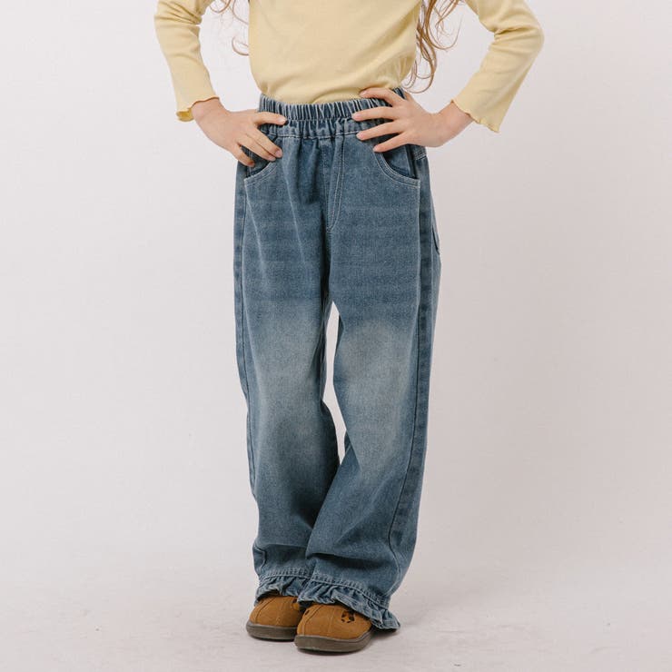 フリルルーズストレートデニムパンツ | URBAN CHERRY | 詳細画像1 