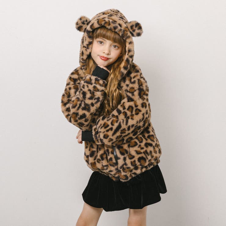 レオパードクマ耳ファーパーカー | URBAN CHERRY | 詳細画像1 