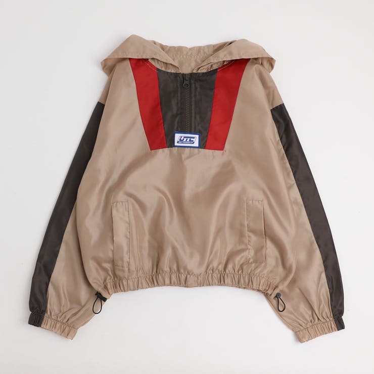 ベージュ | 【U.TRACK/ユードットトラック】バックロゴアノラックジャケット | URBAN CHERRY