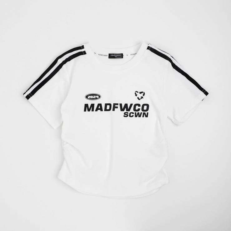 ホワイト | サイドラインロゴプリントTシャツ | URBAN CHERRY