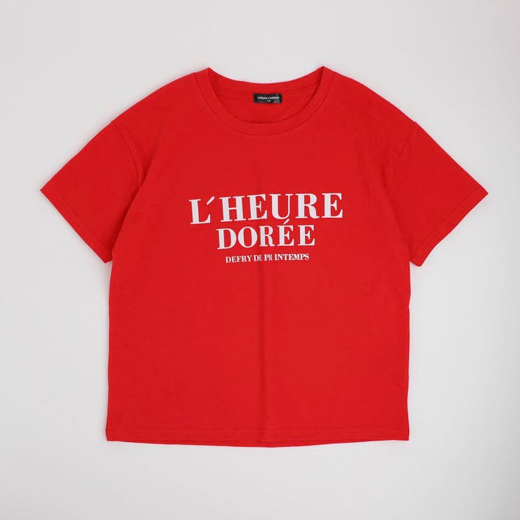 レッド | ロゴプリントデザインオーバーサイズTシャツ | URBAN CHERRY