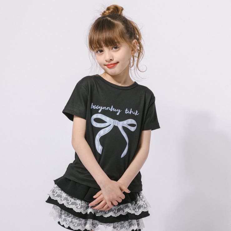 ギンガムチェックリボン刺繍Tシャツ | URBAN CHERRY | 詳細画像1 