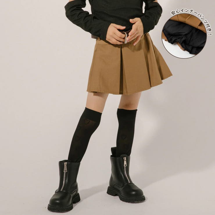 2点セット】ベルト付きプリーツスカート[品番：VINK0002967