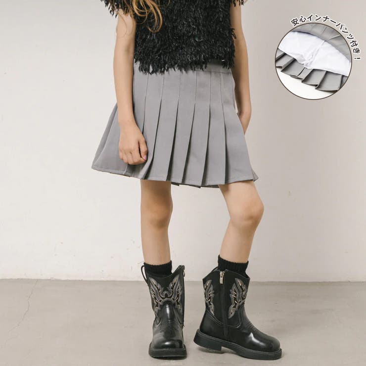 インナーパンツ付】カラープリーツスカート[品番：VINK0003732]｜URBAN