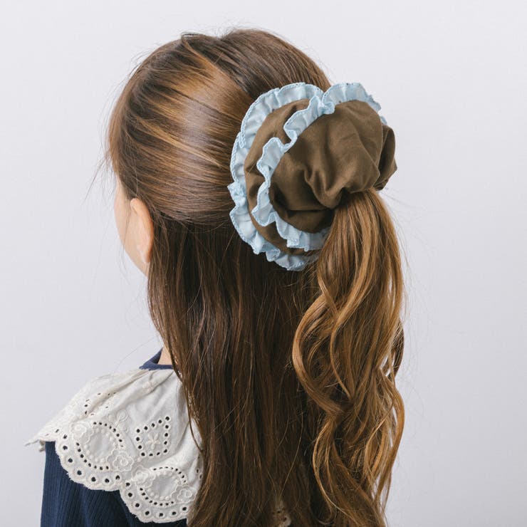 バイカラーフリルシュシュ | URBAN CHERRY | 詳細画像1 