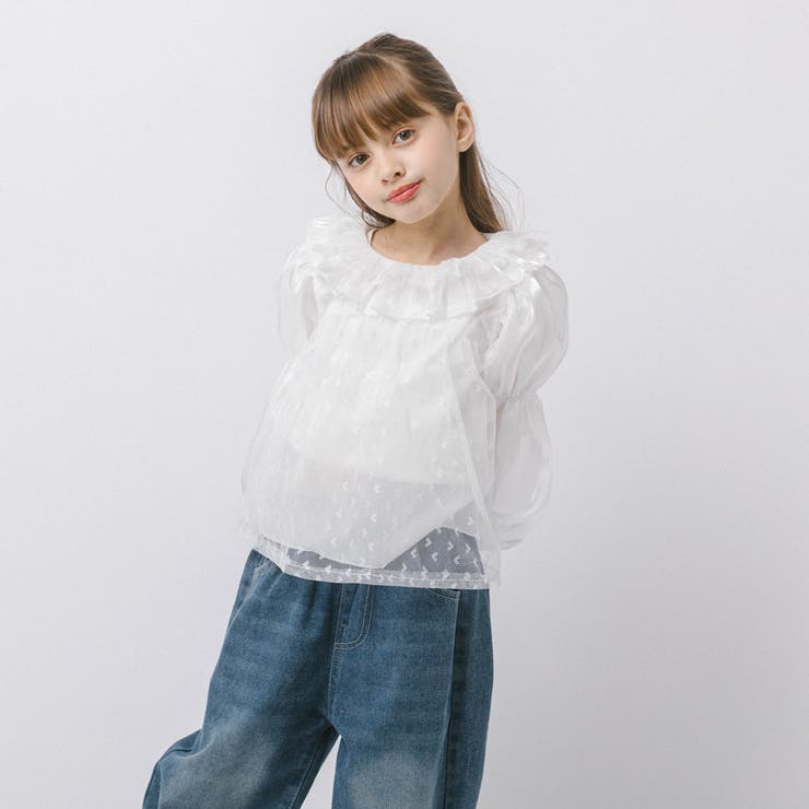 フリルカラーチュールドッキングブラウス | URBAN CHERRY | 詳細画像1 