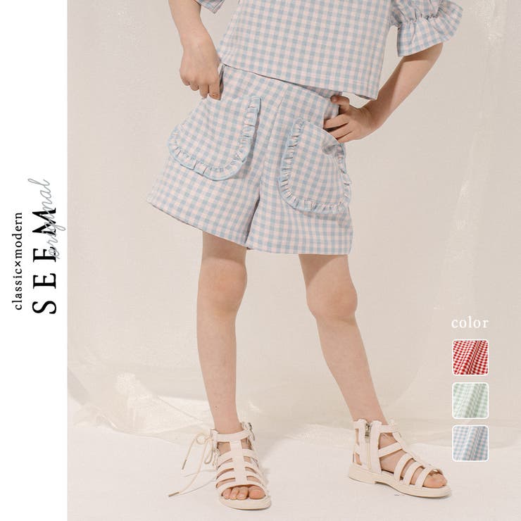 SEEM/シーム】フロントフリルポケットショートパンツ[品番