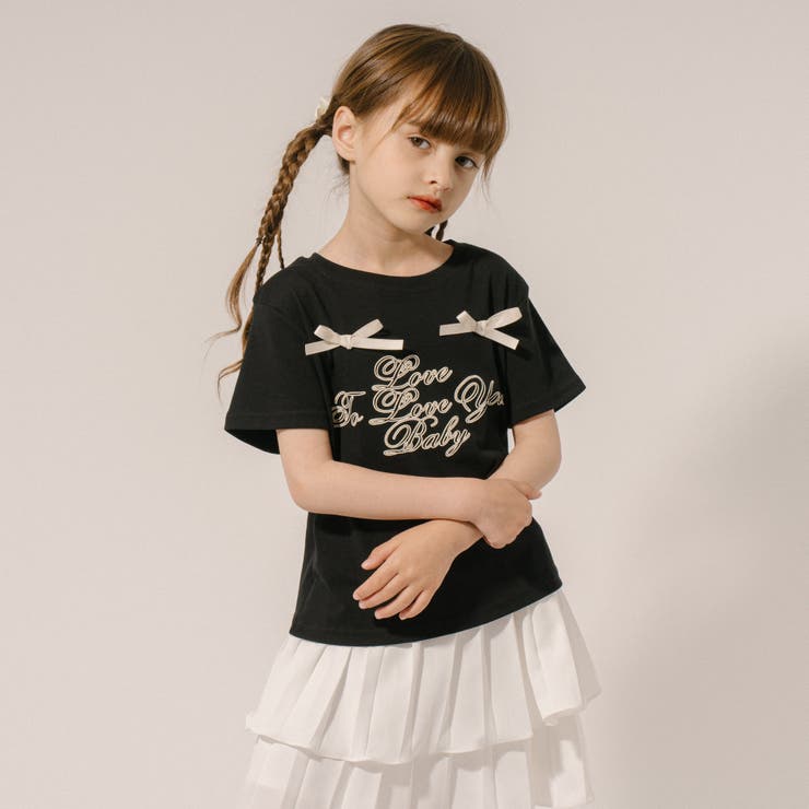 フレンチロゴ刺繍リボンTシャツ[品番：VINK0002721]｜URBAN