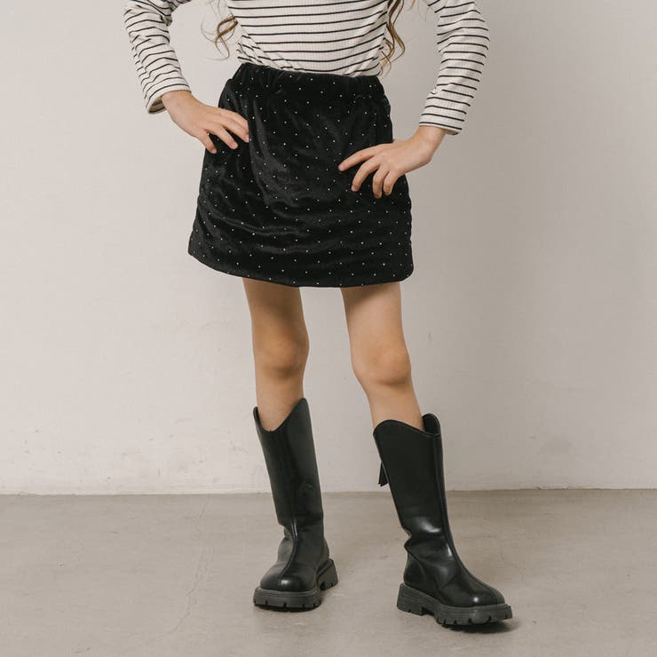ミニドットベロア台形スカート | URBAN CHERRY | 詳細画像1 