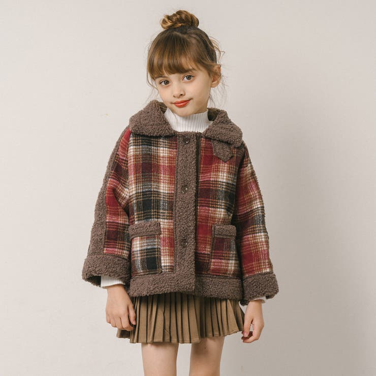 チェックボアコート | URBAN CHERRY | 詳細画像1 