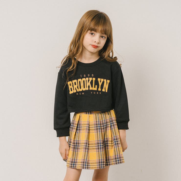 ロゴクロップドトレーナー＋チェックプリーツスカート | URBAN CHERRY | 詳細画像1 