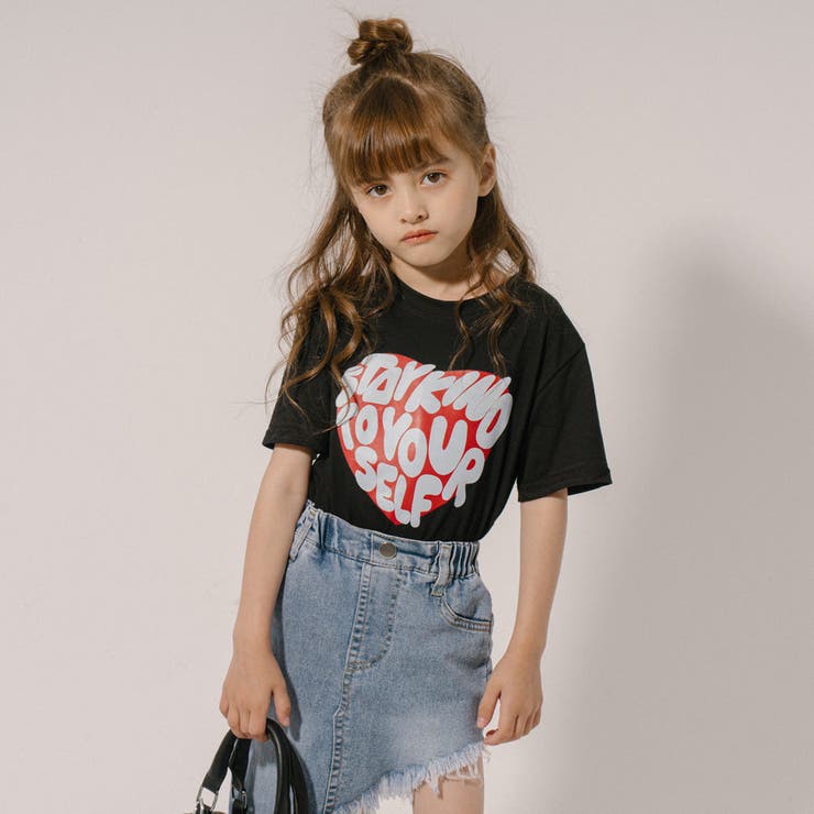 売れ筋介護用品も！ クロップドハートロゴプリントTシャツ[品番：VINK0002751 トップス